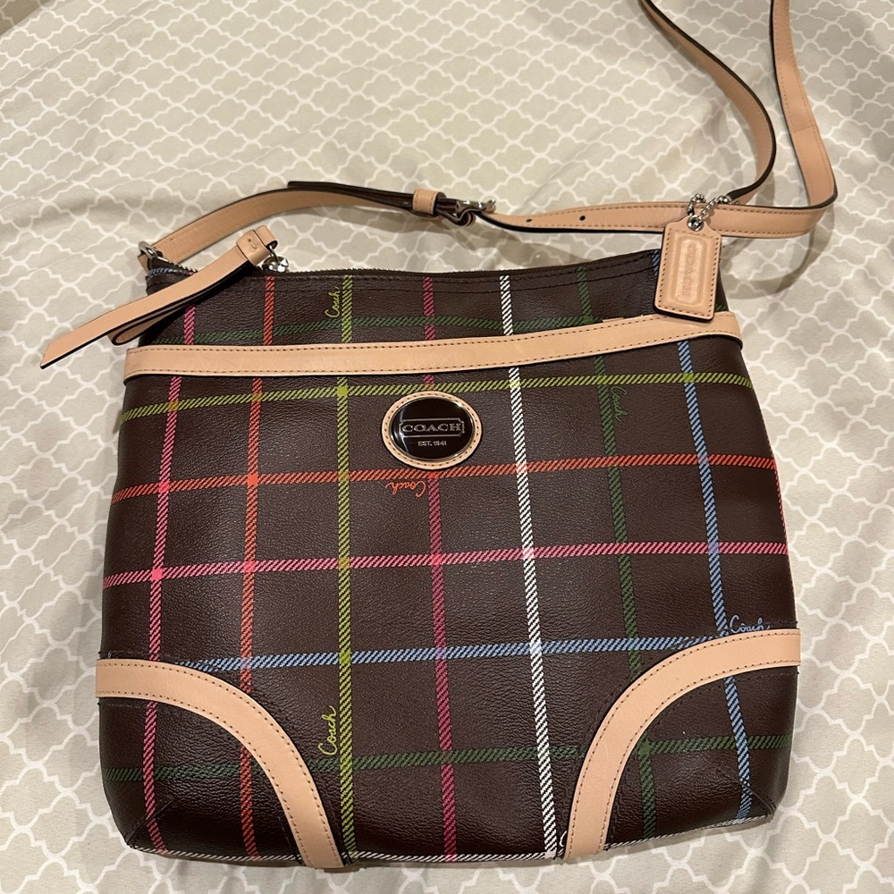 Coach plaid purse